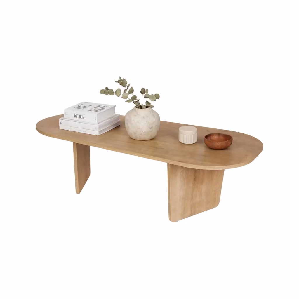 DMORA Tavolino da Salotto Dozza Ovale Marrone Rovere L: 126 cm, P: 65 cm, H: 40 cm – 2