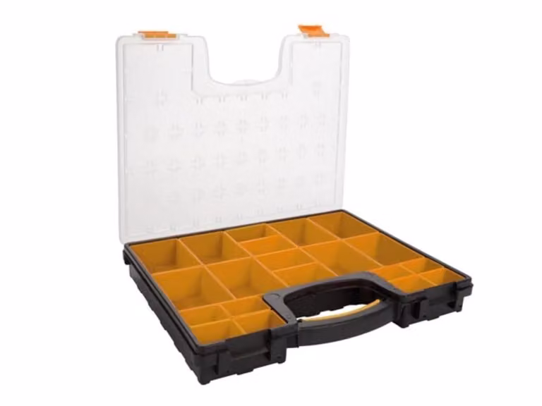 Scatola portaoggetti in plastica con contenitori rimovibili - 420 X 335 X 65 mm - 9,1 L