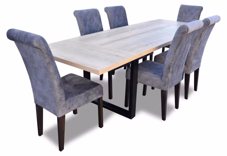 Klassische Set Esstisch + 6x Stühle Lehn Stuhl Garnitur Tische Esszimmer Gruppe