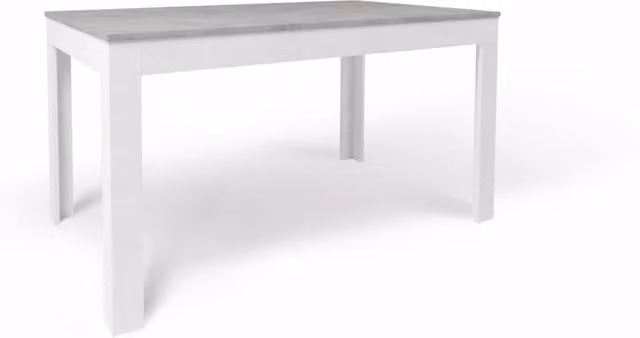 Tavolo Allungabile 140+60cm Bianco Ossido Cemento