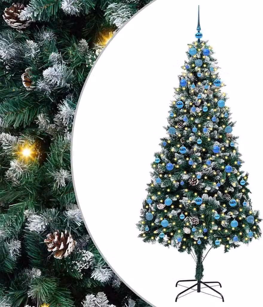 Albero di Natale artificiale con 300 LED Verde 210 cm