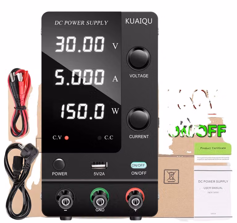 Alimentatore DC, tensione regolabile, protezioni integrate, modello SPPS-C305