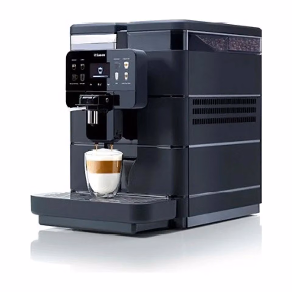 Macchina per caffè espresso semiautomatica Saeco New Royal OTC nera con serbatoio da 2,5 l – 2