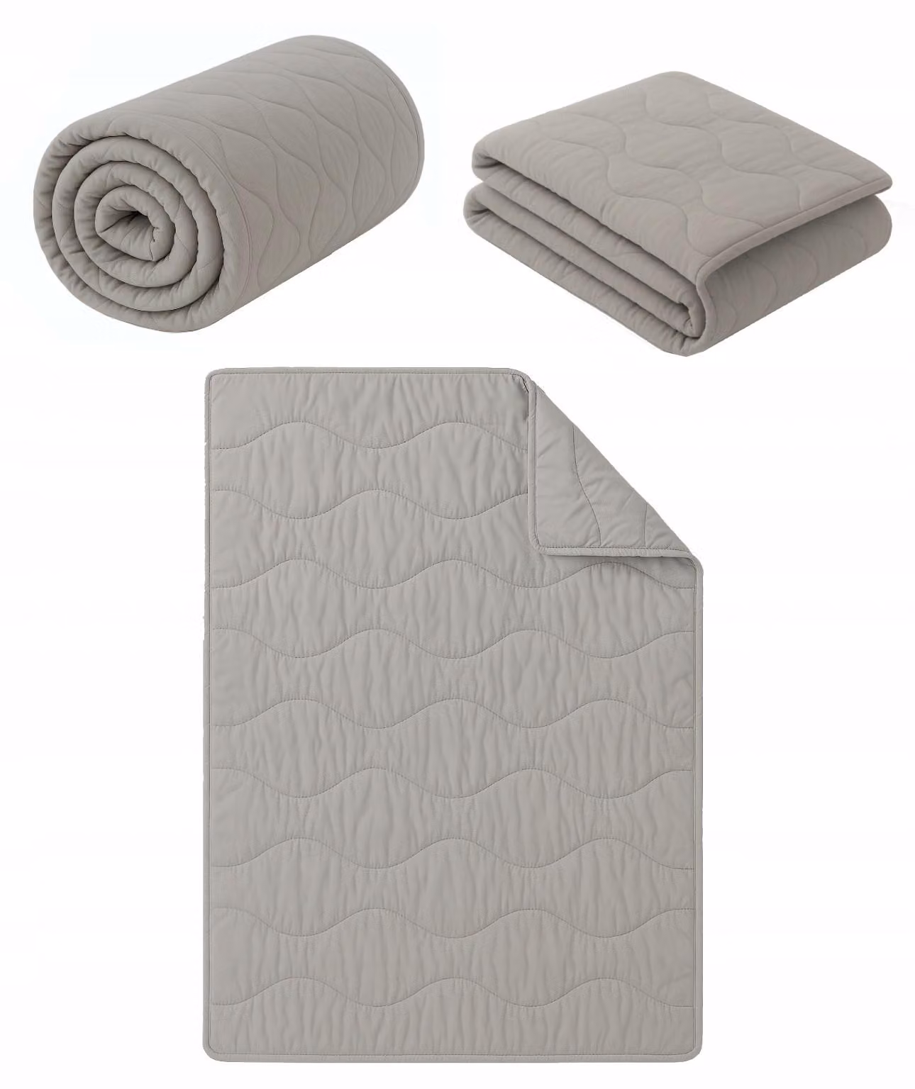 Copertura per letto 150x200 cm - Coperta per tutte le stagioni - Grigia - Adatta per allergici - In microfibra