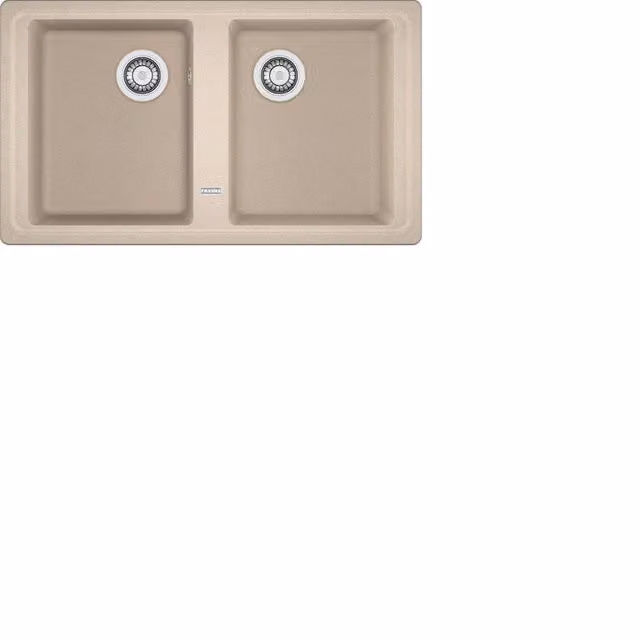 Lavello a due vasche in fragranite Franke Malta colore beige L 86 cm x P 50 cm