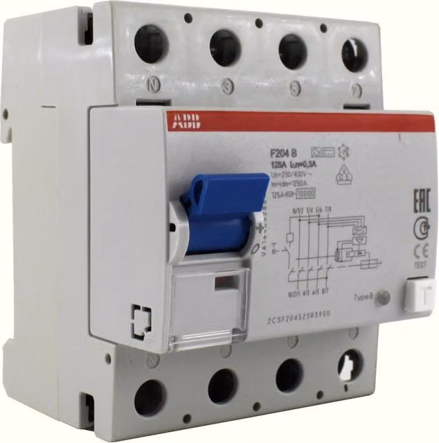 Differenziale pure classe B 0,30A 4 moduli 125A Abb