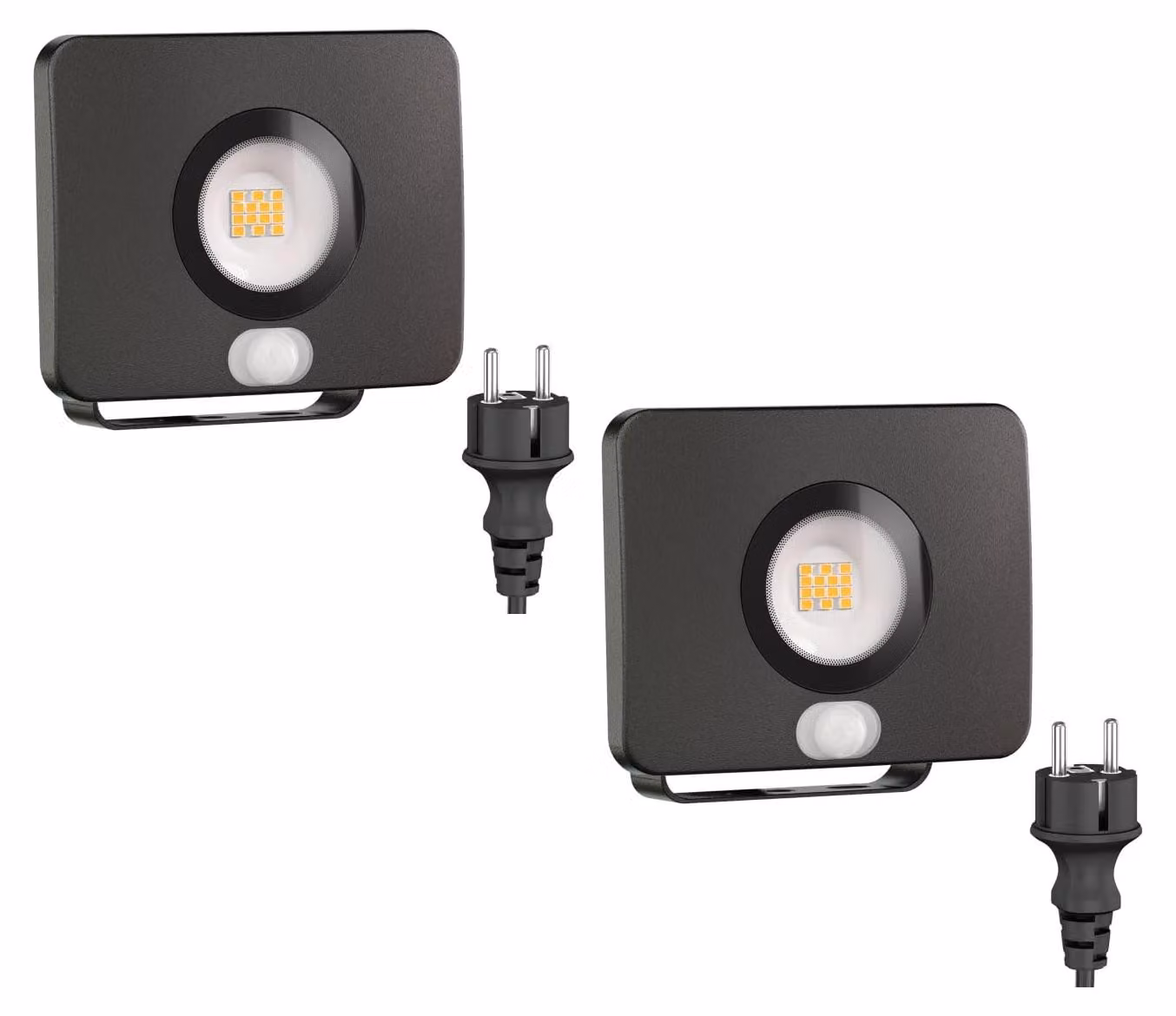 Set di 2 faretti da giardino a LED WEGA, grado di protezione IP44, 11,9W, 880 lumen, colore nero