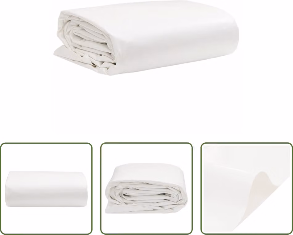 The Living Store Telone bianco 4x7 m 650 g/m²