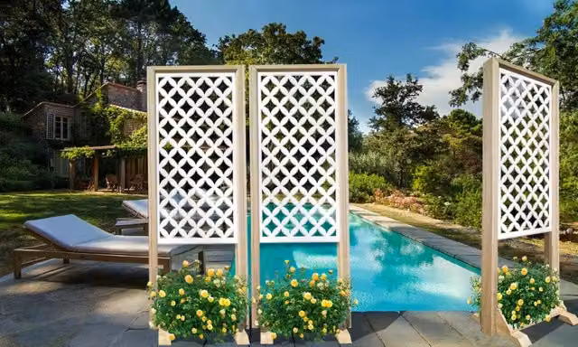 Signorbit Separè ROMBI Paravento modulabile in Legno e PVC Bianco L: 70 cm, H: 190 cm – 1
