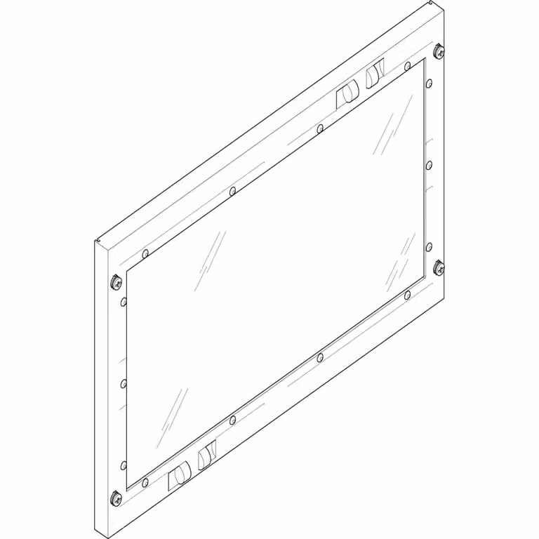 Piastra di copertura ABN 500x300 mm, 2 FB/2 RE, chiusa con finestra di ispezione FAS22N