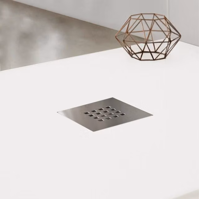 Piatto doccia effetto pietra 70x90 BIANCO marmoresina pieno piletta inclusa
