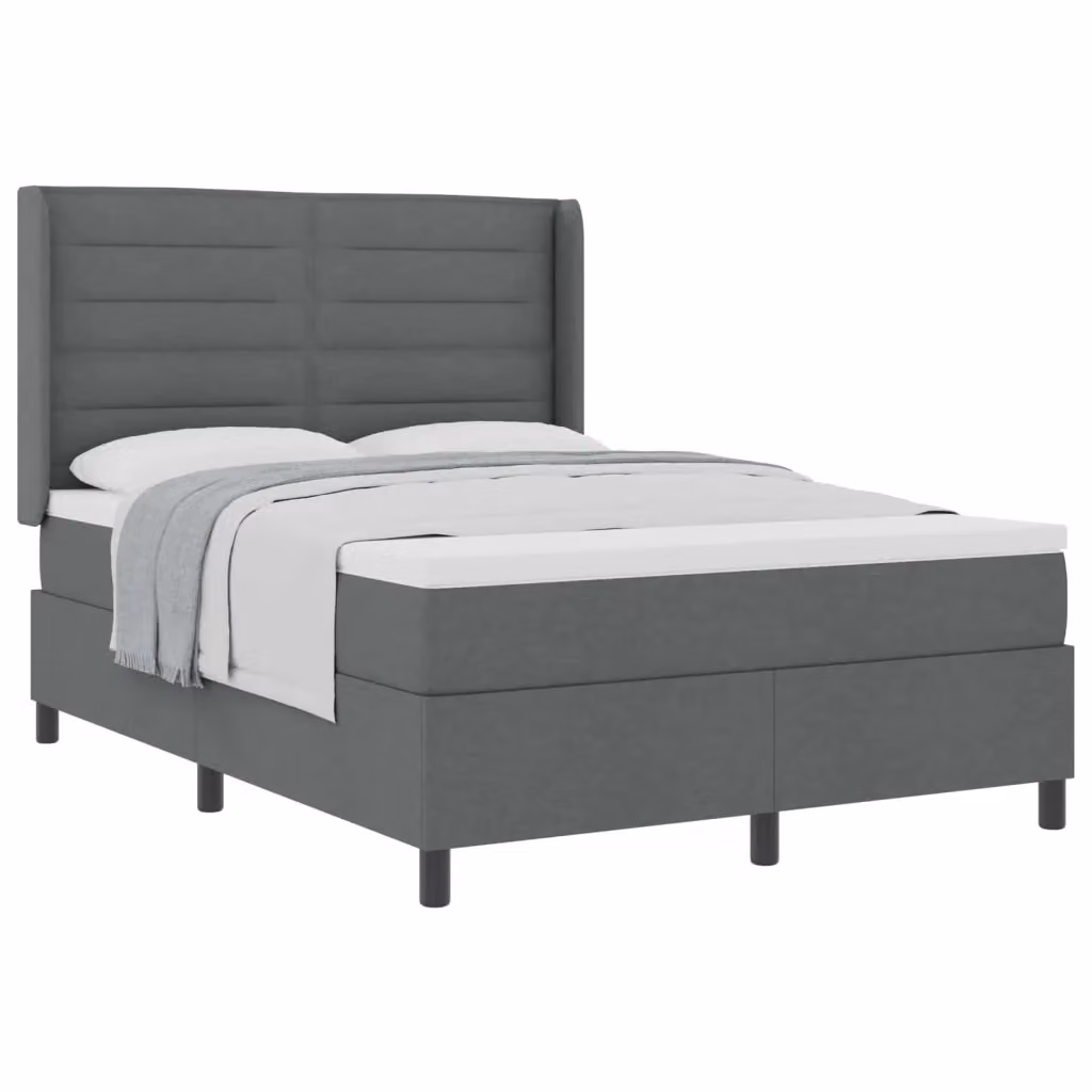 Letto ibrido vidaXL con materasso in tessuto Grigio L: 140 cm, P: 190 cm – 2