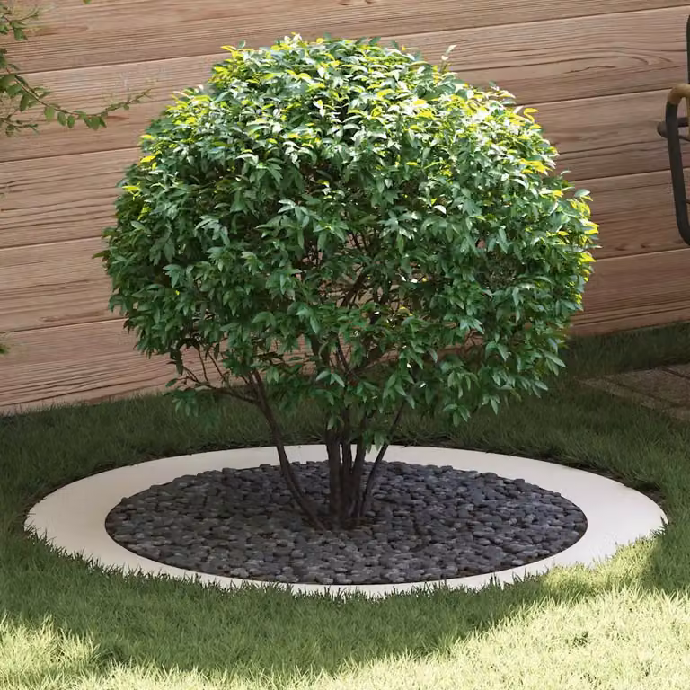 Anello d'Albero Piatto vidaXL in Acciaio Bianco per Piantatore Ø 120 cm