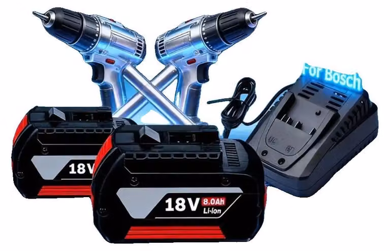 Batterie di ricambio, 18V, agli ioni di litio, capacità 8000mAh, 8.0AH, confezione da 3 pezzi