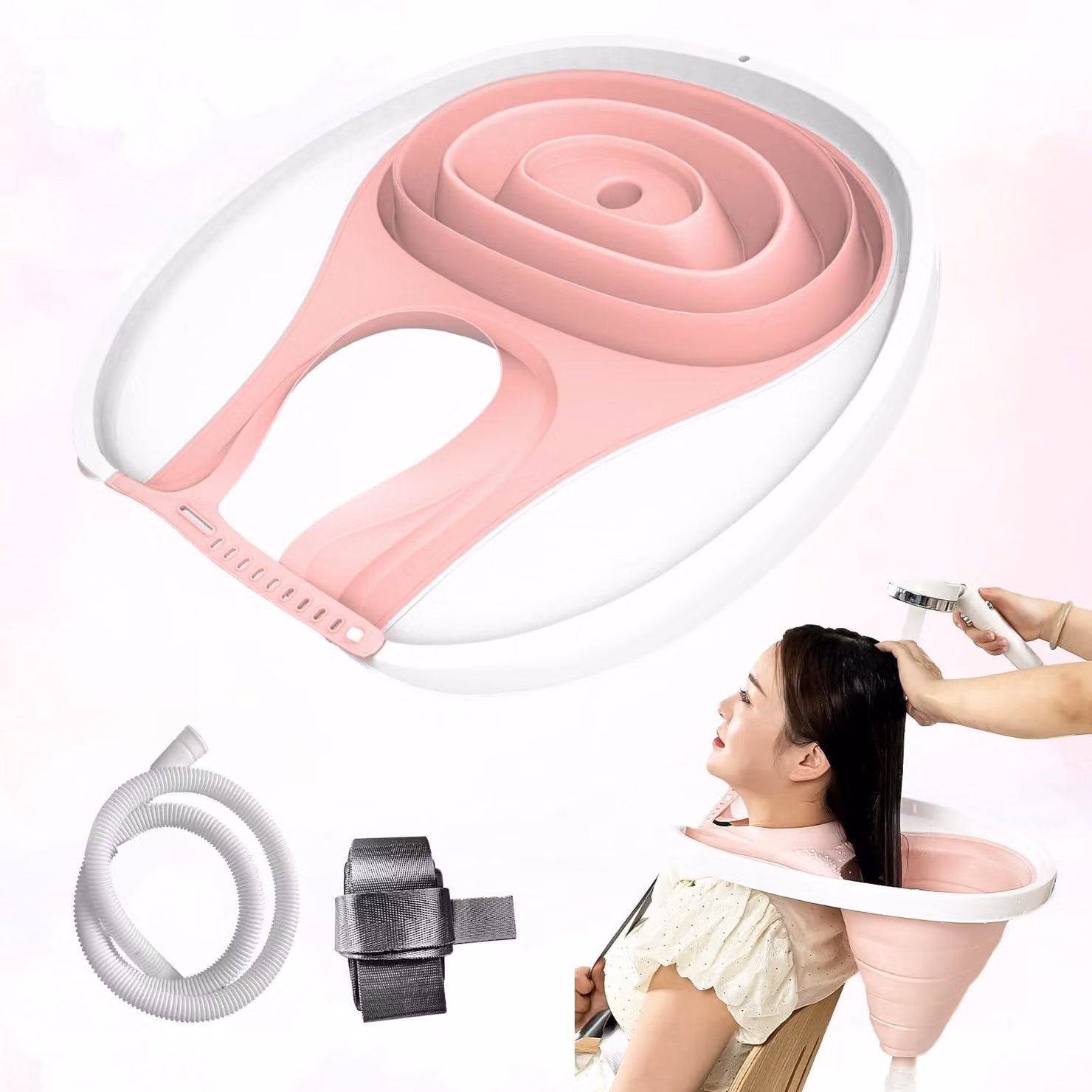 Lavabo pieghevole per lavare i capelli, ideale per l'uso domestico e per chi è in movimento