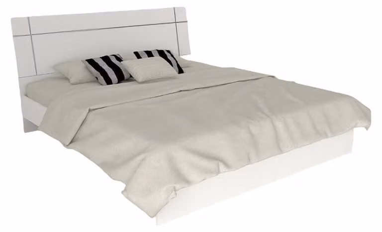 Bett Schlafzimmer Doppelbett 160сm Matratze weiß moderner Stil Holz