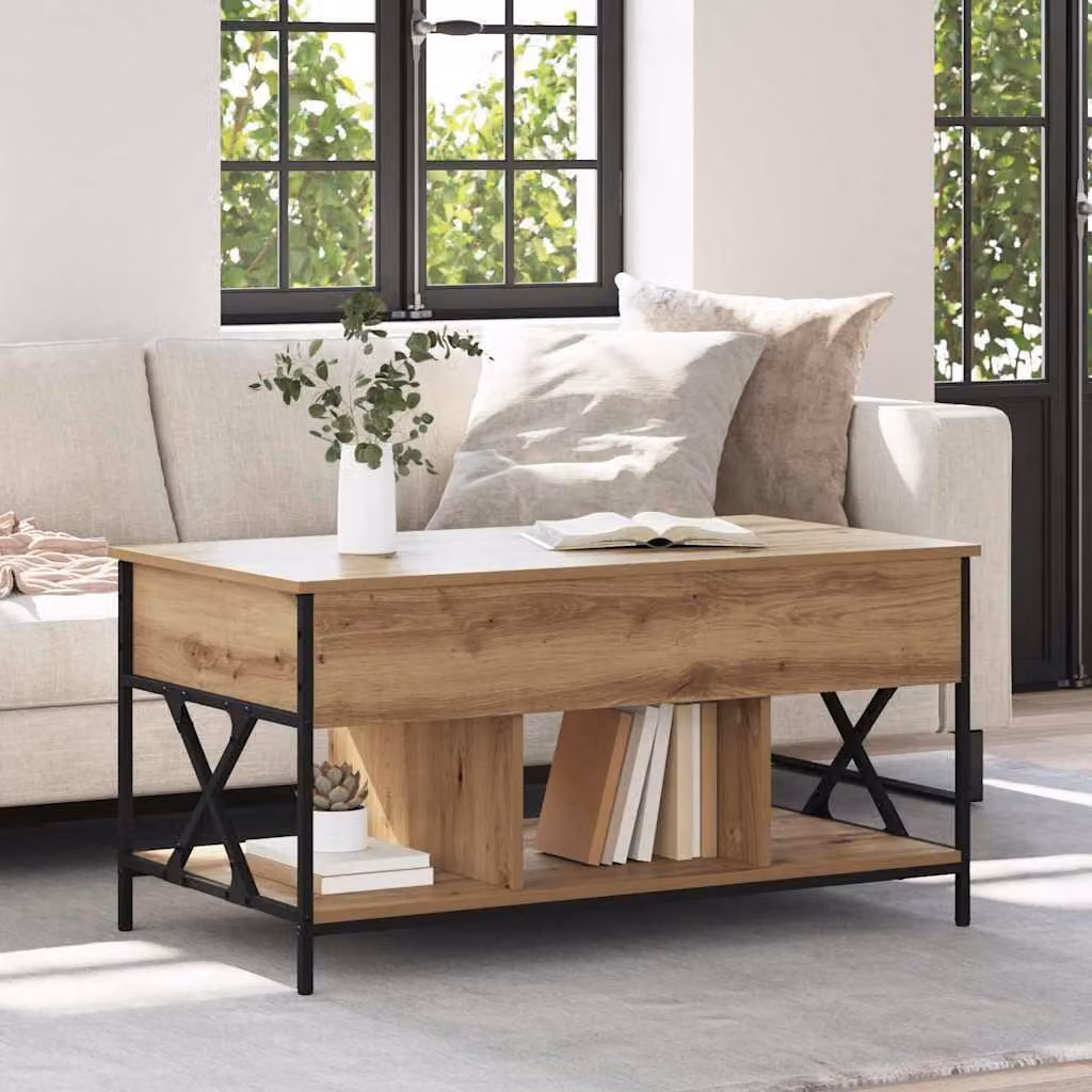 Maison Exclusive - Tavolino Artisan in rovere 100 x 55 x 48,5 cm Materiale ligneo
