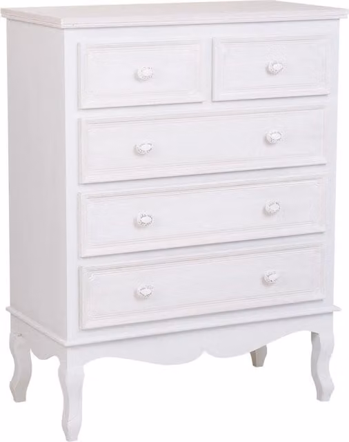 Cassettiera in legno bianco 80x40x105
