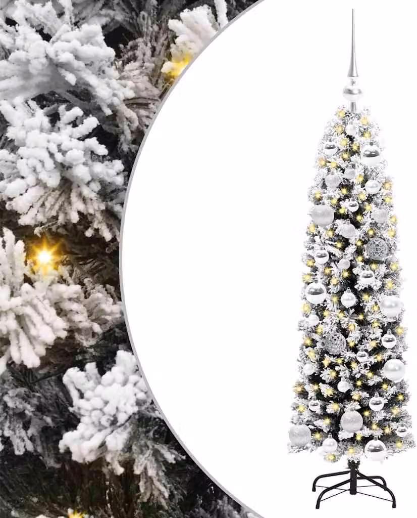 Albero di Natale artificiale a 150 LED con supporto verde 120 cm