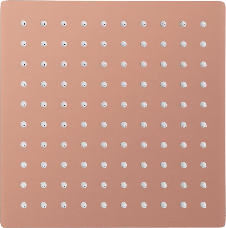 Aloni Regendusche: soffione quadrato in rame spazzolato, 30 x 30 cm