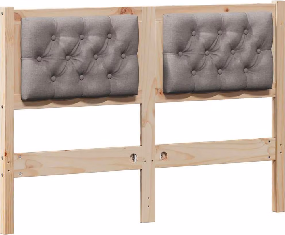 Testiera Altro Marrone e taupe 135 cm Legno di pino massello