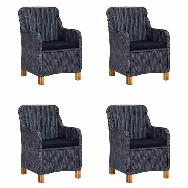 vidaXL Set da pranzo da giardino 5 pezzi, grigio scuro