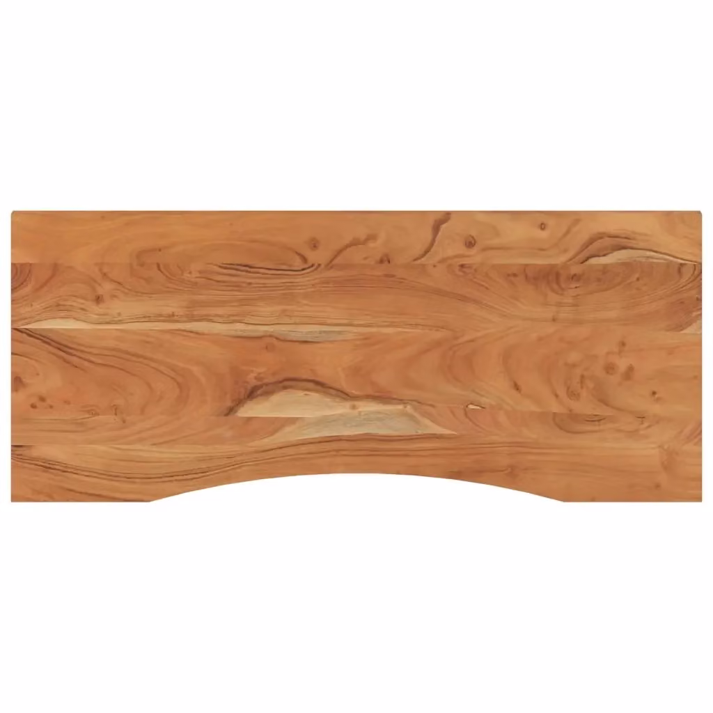 Piano per scrivania rettangolare in legno di acacia marrone vidaXL L: 140 cm, P: 60 cm, H: 2,5 cm – 2