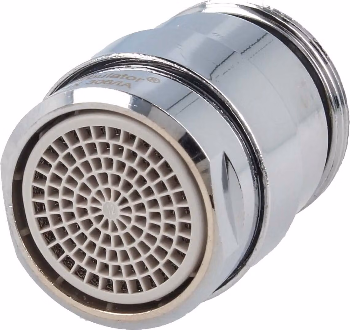 Testa di getto per bidet con giunto sferico e aeratore Tecuro, M 24 x 1 AG - ottone cromato