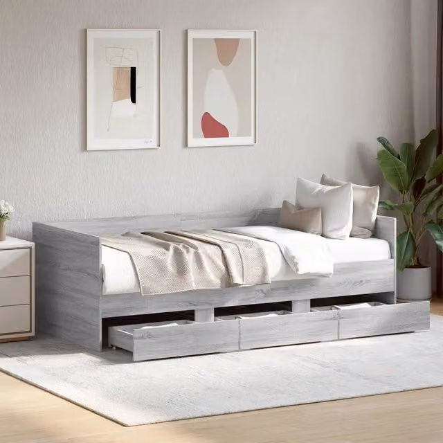 Divano Letto con Cassetti senza Materasso 90x190 cm 3280830