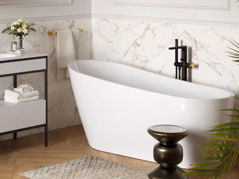 Vasca Zen Ovale 170x80 lucida: Bianco lucido