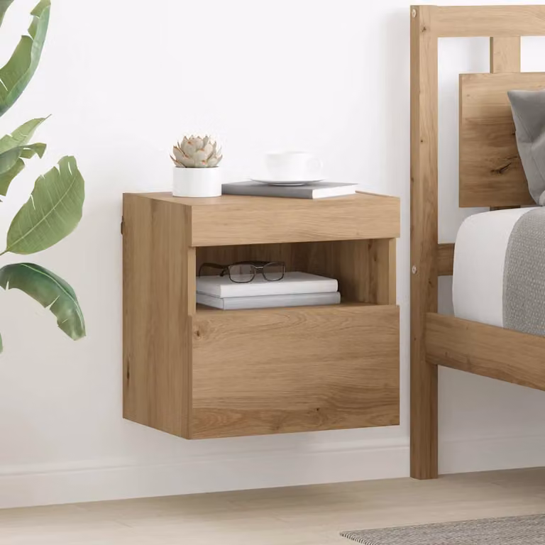 Mobile TV da parete vidaXL moderno in legno marrone L/P/H: 40 x 30 x 40 cm