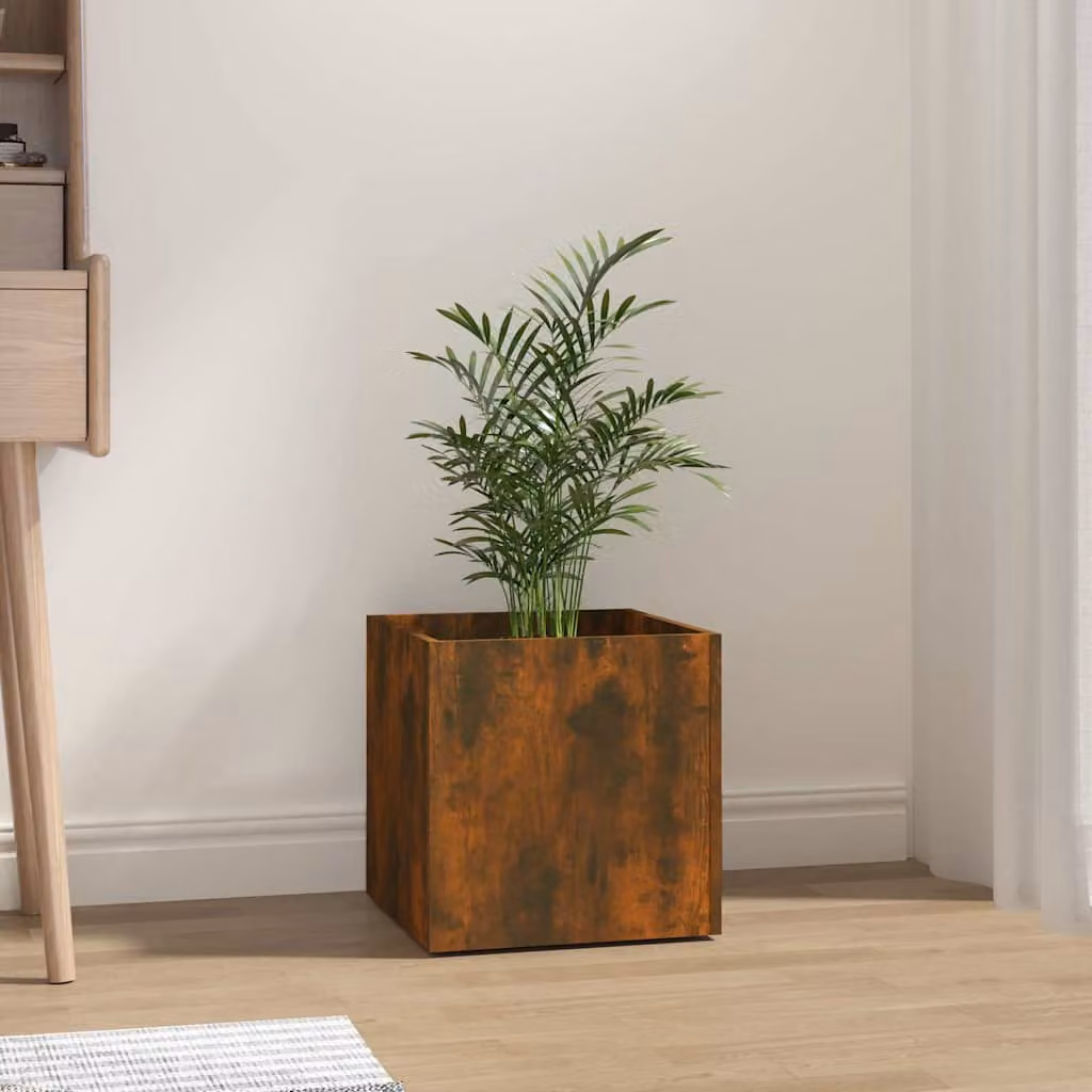Fioriera quadrata vidaXL in legno multistrato colore marrone L/P/H: 40 x 40 x 40 cm