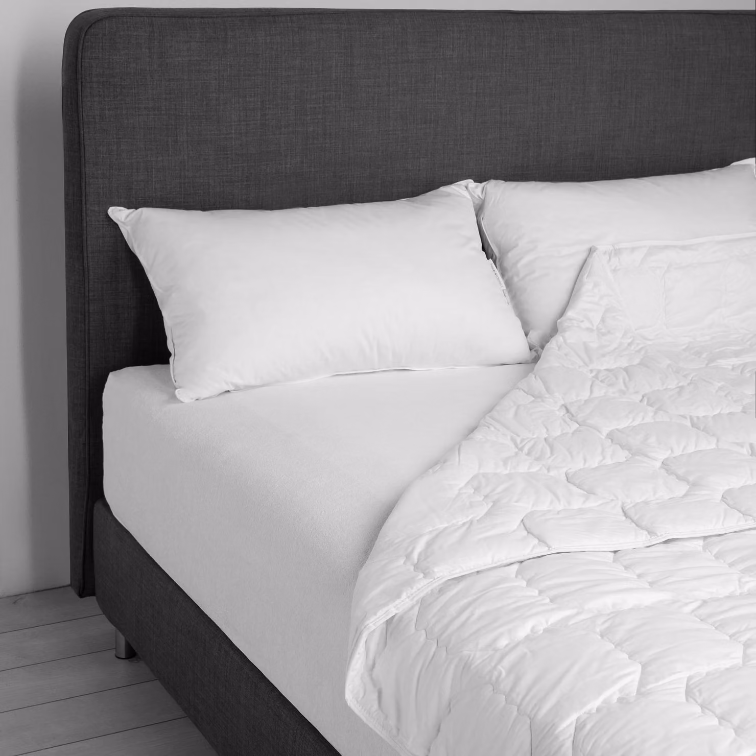 Piumino estivo DaunenStep CottonStep in fibra naturale di cotone bianco con box portaoggetti, termoregolatore e anallergico – 2