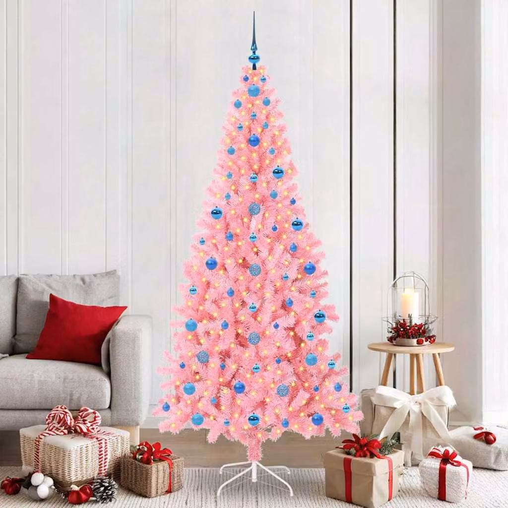 Maison Exclusive - Albero di Natale rosa, 210 cm, in PVC