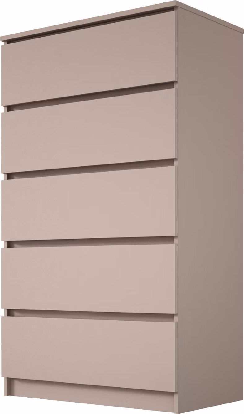 Cassettiera, 5 cassetti, mou, 125 x 70 x 39 cm