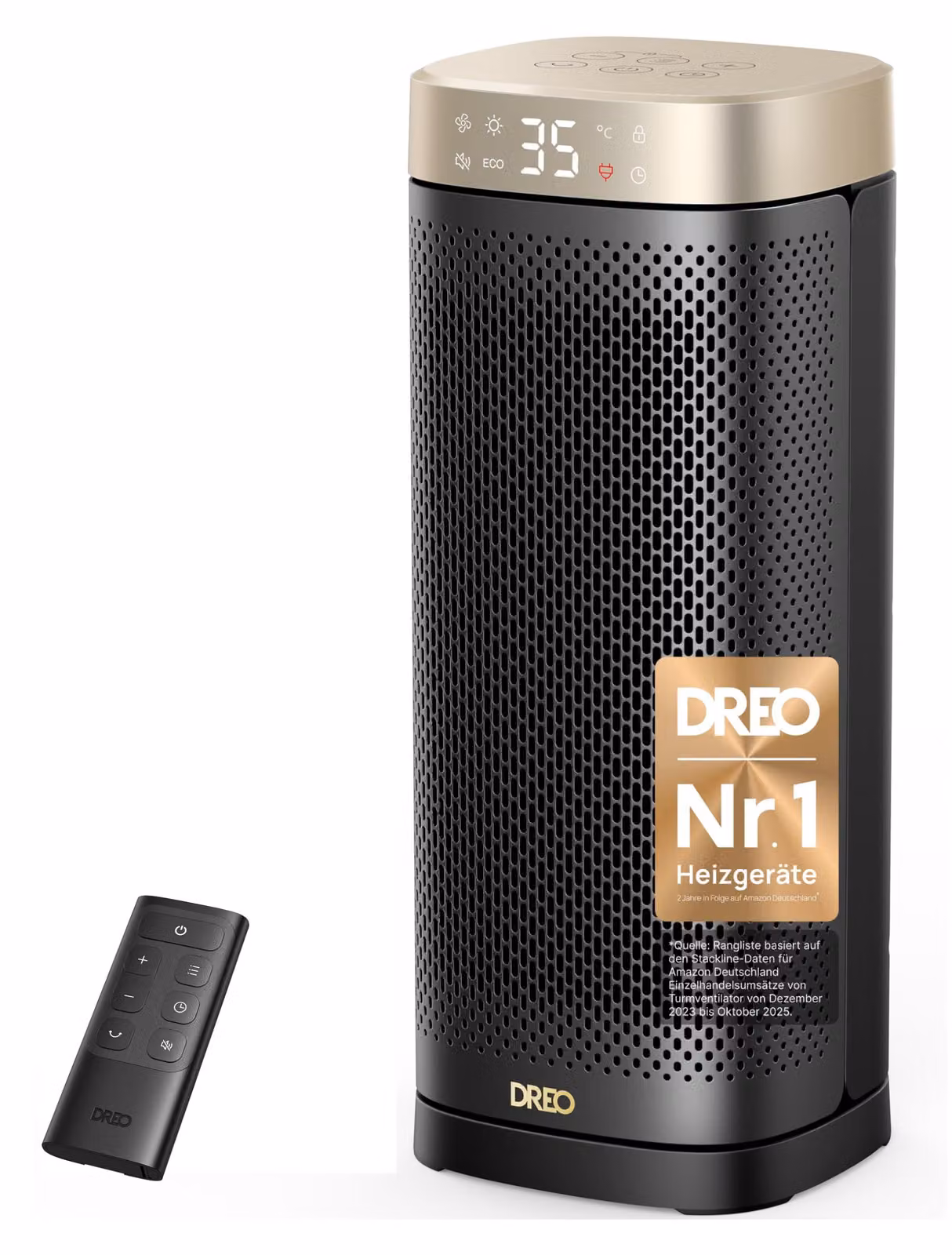 Riscaldatore elettrico DREO, a basso consumo energetico, silenzioso, da 2000W con riscaldamento in Vetroceramica e termostato, modello 12-S