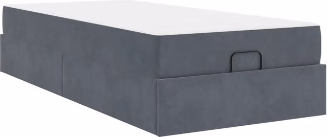 Letto singolo | Letto per adulti | Struttura letto con materasso 2 pcs Grigio Sfumato Velluto