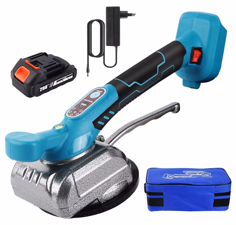 Macchina per la posa di piastrelle, con 5 velocità regolabili, alimentata a batteria, include 1 set di batterie