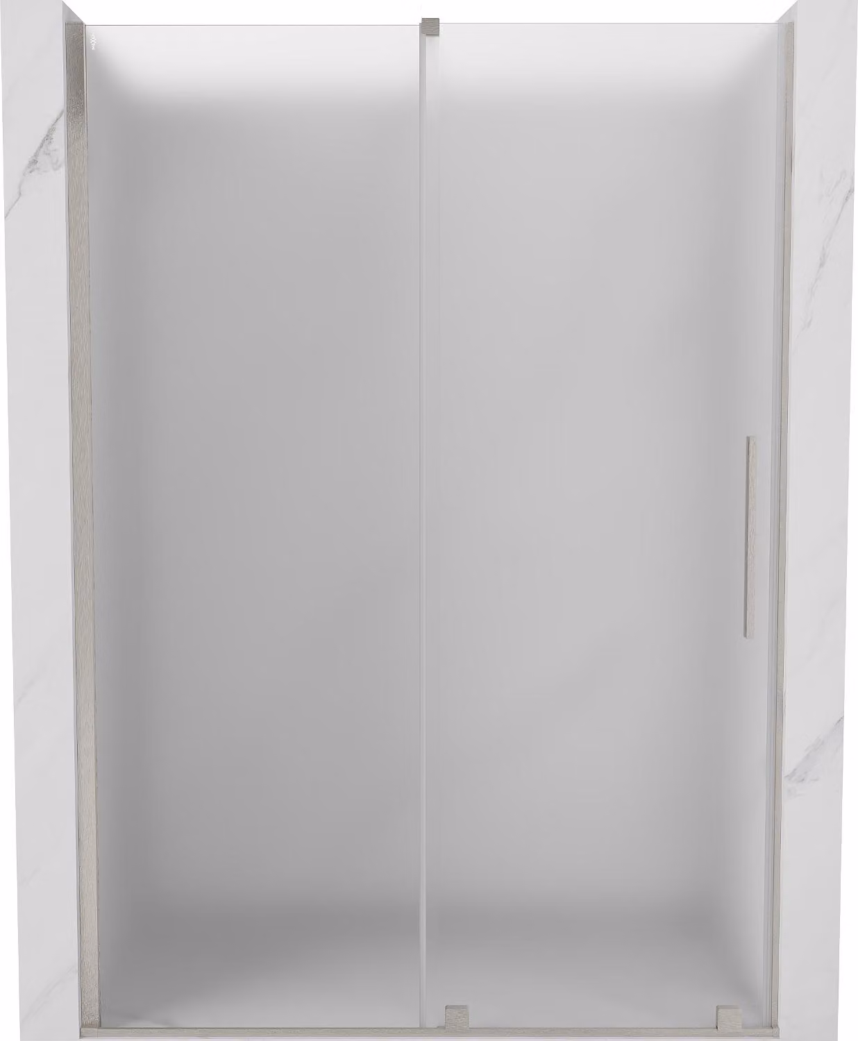 Mexen Velar porte doccia scorrevoli 150 cm, brina, nichel spazzolato - 871-150-000-31-97