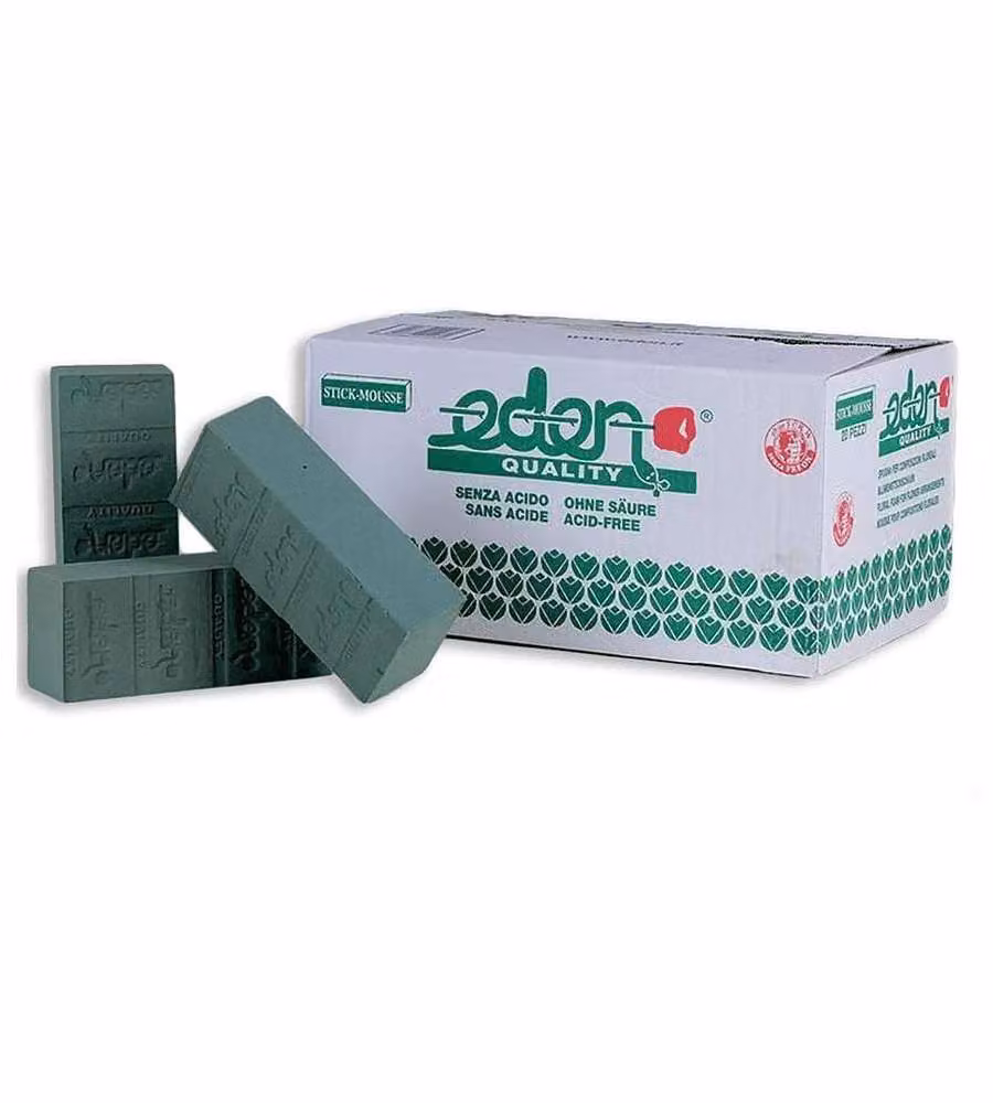 RGB Spugne Idro per Fiori Freschi 20 Pezzi Verde 25x10x7,5 cm