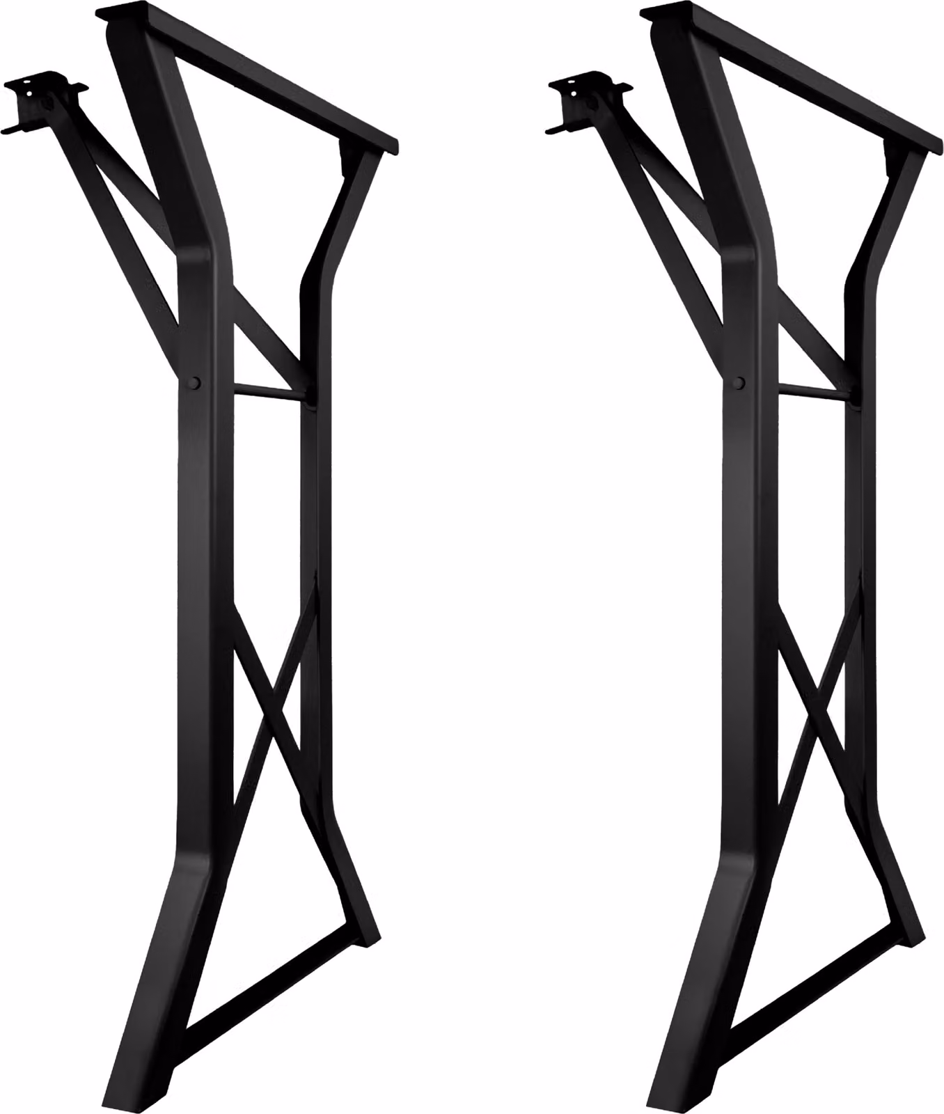 Natural Goods Berlin, set per tenda da birra fai da te, telaio per tavolo pieghevole, telaio per panca, set per tendone, inossidabile, 2 pezzi, H70 x L42cm - tavolo, nero