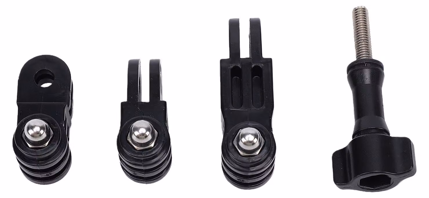 Kit di montaggio universale con braccio estensibile orientabile, giunti diritti, adattatore girevole per action cam