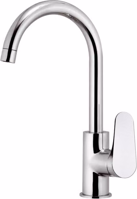 Rubinetto per lavello con canna alta girevole Serie Class Line Remer colore argento L: 33,5 cm, P: 17,5 cm