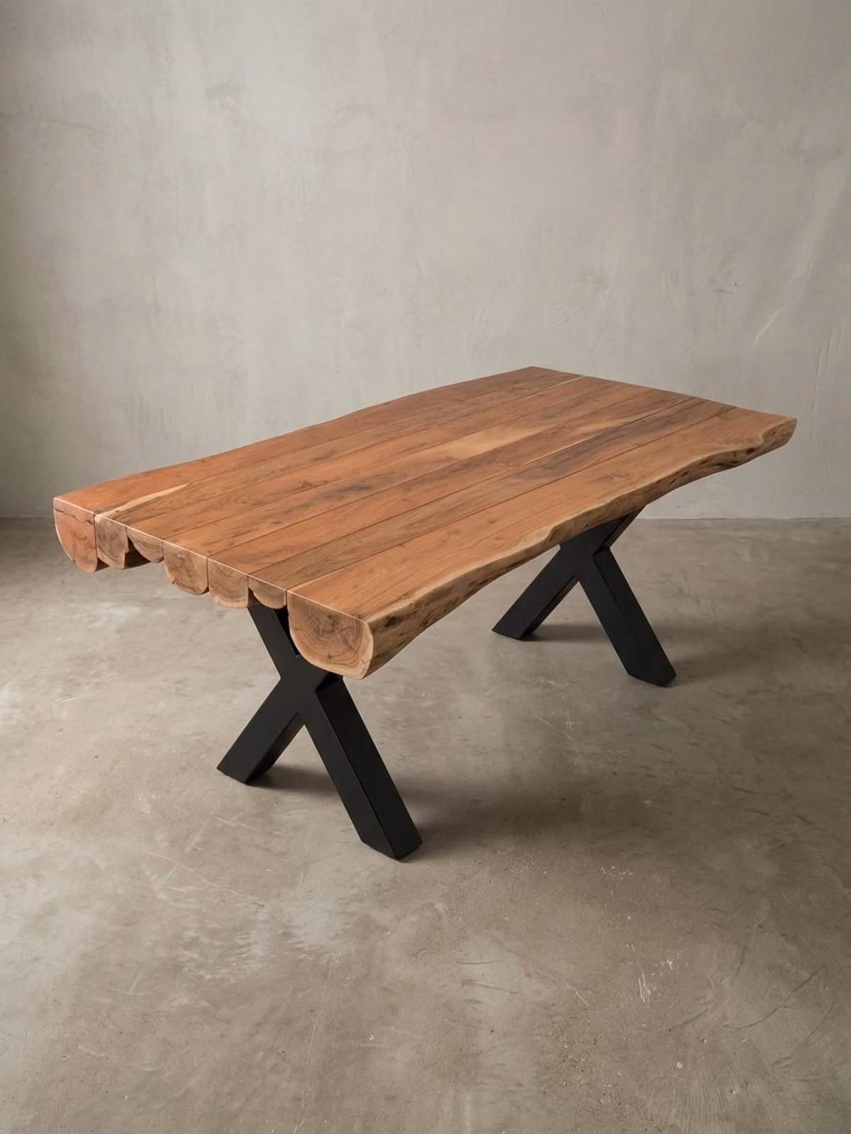 Tavolo da pranzo 200 x 100 x 77 cm in legno massello di acacia, stile rustico, tavolo da pranzo di design rettangolare, tavolo da pranzo in legno massello, tavolo da cucina per 8 persone