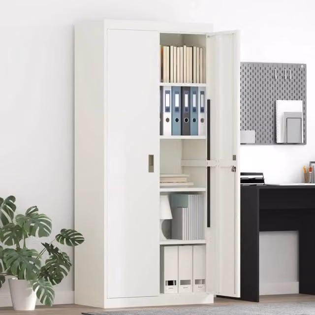 Armadio Bianco 80 x 40 x 180 cm Acciaio 3406189