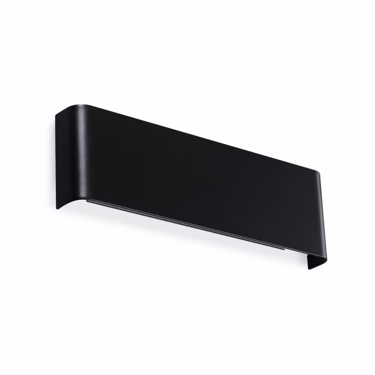IDEAL LUX Applique da parete a LED Delta, Nero, Soggiorno / Sala da pranzo, Alluminio, Moderno, Applique a LED