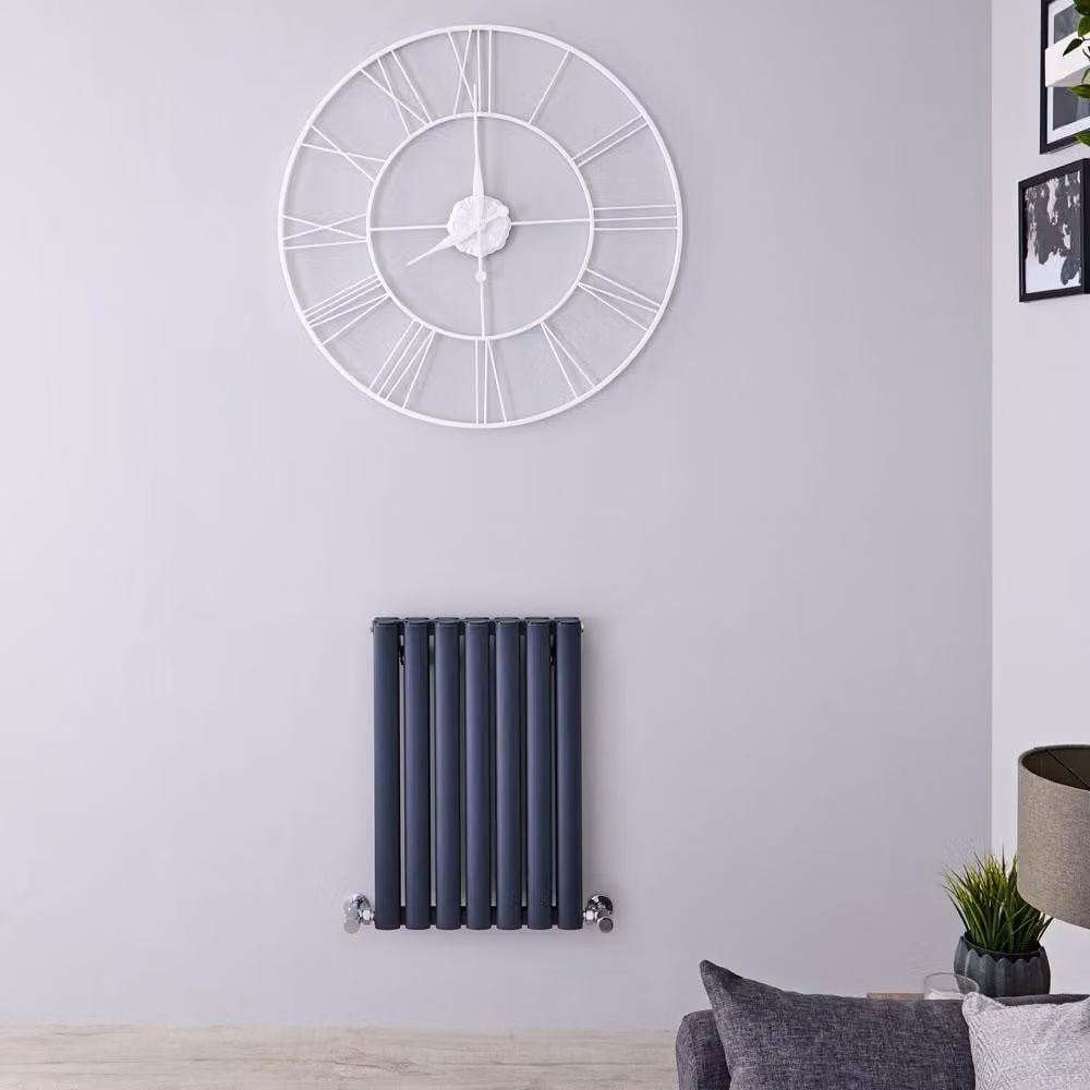 Termosifone Orizzontale Antracite di Design in Alluminio - 804W - 600 x 410mm - Revive Air
