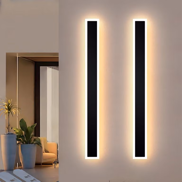 Lampada da parete esterna a LED, confezione da 2, dimmerabile da 3000K a 6000K, 120 cm, grado di protezione IP65