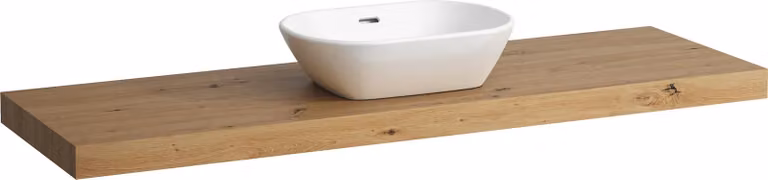 LAUFEN LANI Plan de toilette, une découpe au centre, 1570x495x65mm, H4046911122671, H4046911122671
