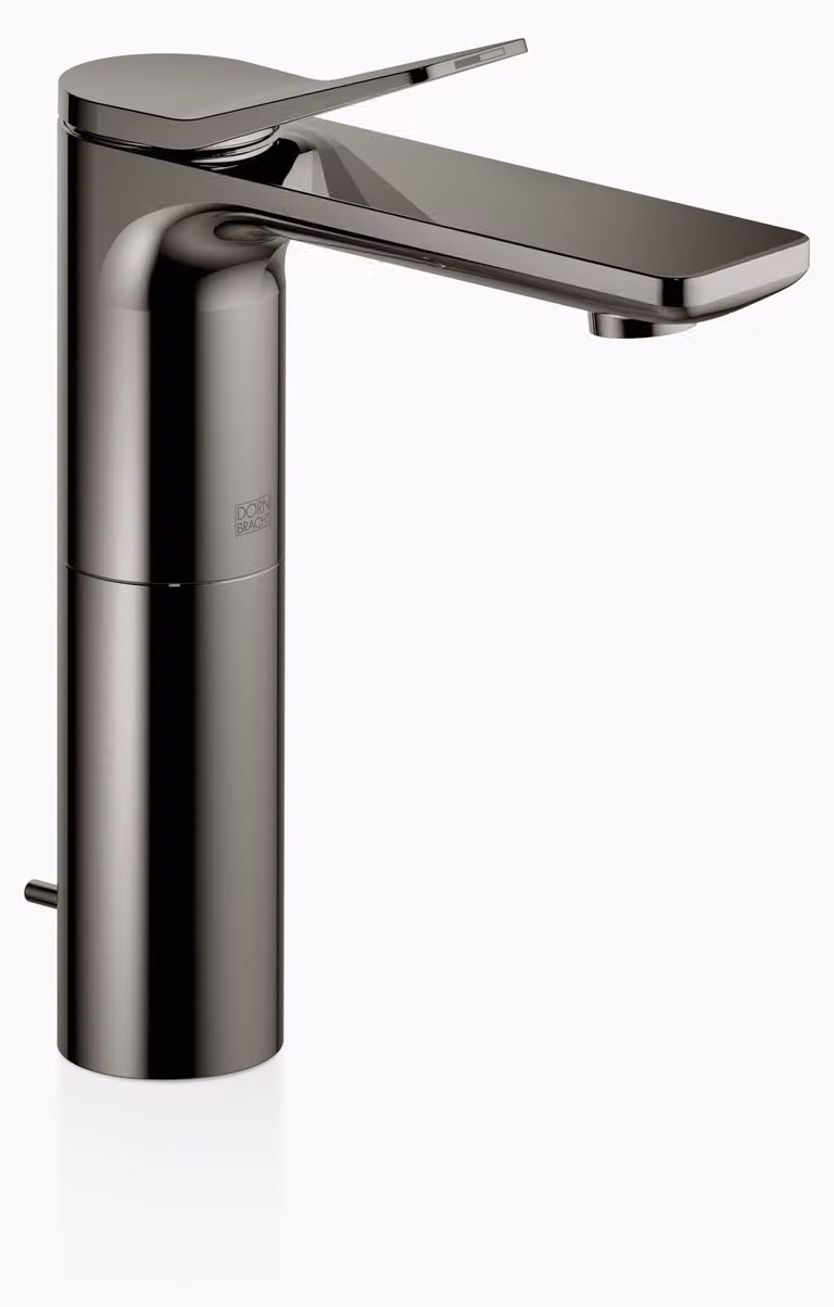 Dornbracht LISSÉ Mitigeur monocommandé pour lavabo avec pied surélevé, avec garniture d'écoulement, saillie 130mm, 33506845-19, 33506845-19